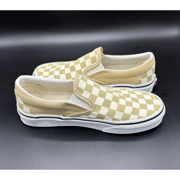 VANS Classic Slip-On Checkerboard / Gold/White Women’s 6.5 / Mens 5.0 - Picture 6 of 8